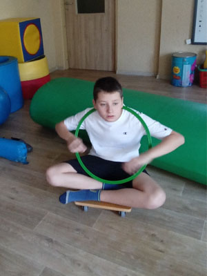 Kacper na zajęciach